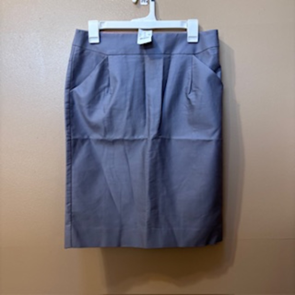 J.Crew Gray Pencil Skirt Back Zip  Size 8 NWT